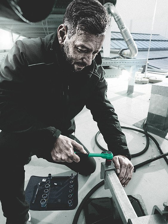 Wera 05005540001, 8010 B Zyklop Comfort, Carraca Negro/Verde