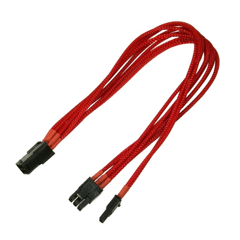 Cable Nanoxia Pci-E De 6 A 6 + 2 Pines, 30 Cm, Sencillo, Rojo