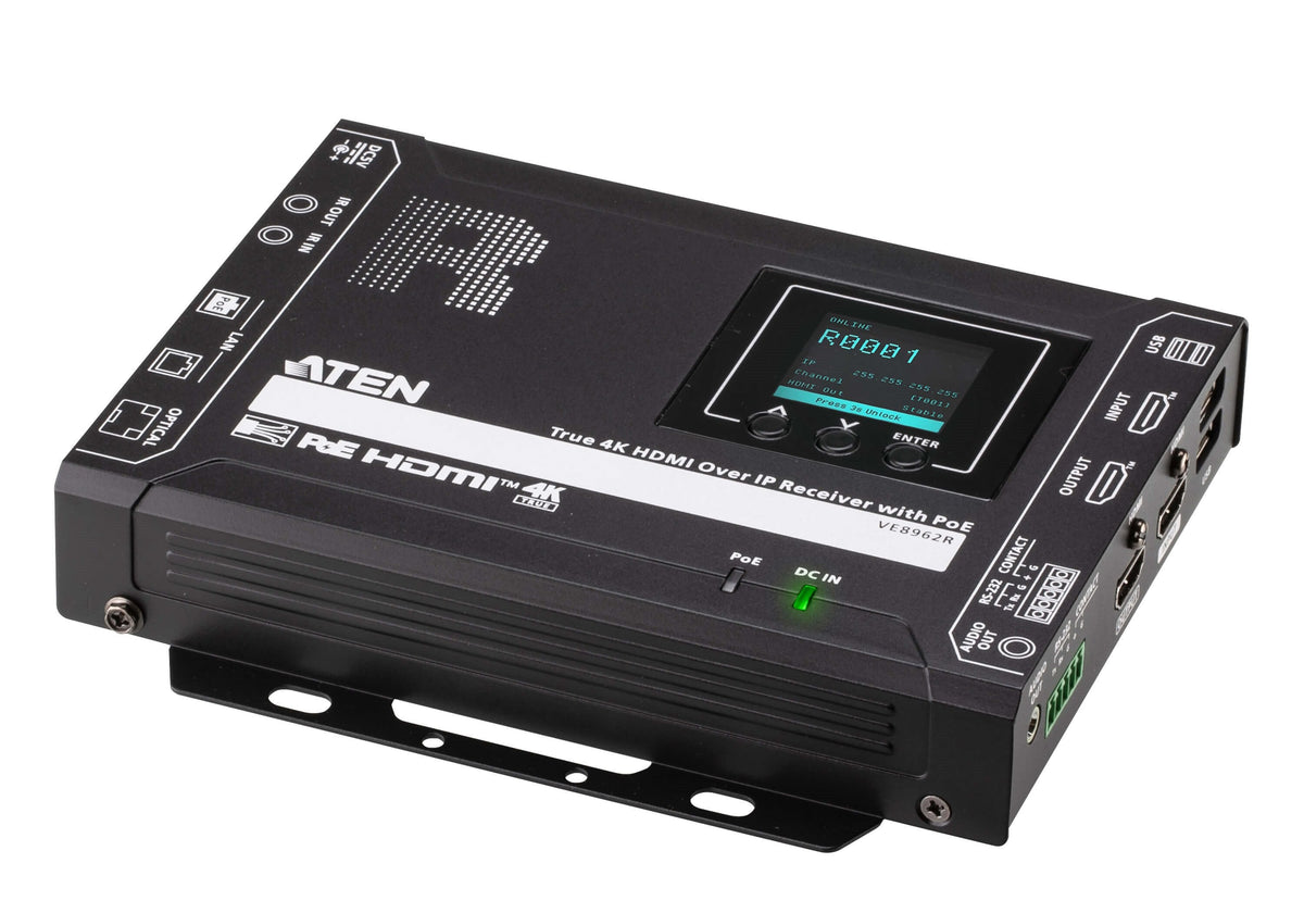 Receptor Hdmi Sobre Ip 4k@60hz Con Poe Aten-Ve8962r