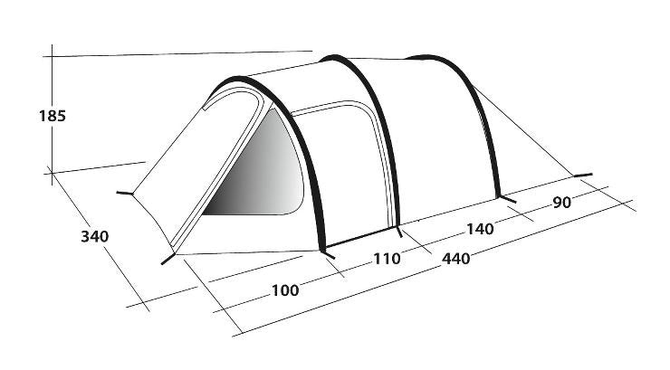 Tienda Outwell Earth 5 Tent, Blue