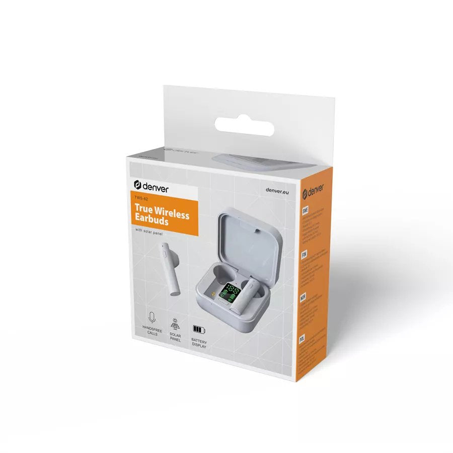 EAN 5706751070341 - Denver TWS-62 auricular y casco Auriculares Inalámbrico Dentro de oído Llamadas/Música Bluetooth Blanco imagen 6