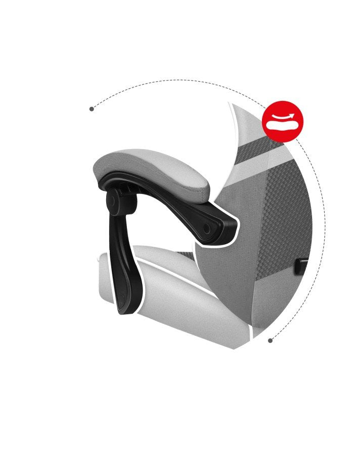 EAN 5903796013191 - Huzaro FORCE 4.4 Silla para videojuegos de PC Asiento (de seguridad) de butaca Gris, Blanco imagen 12