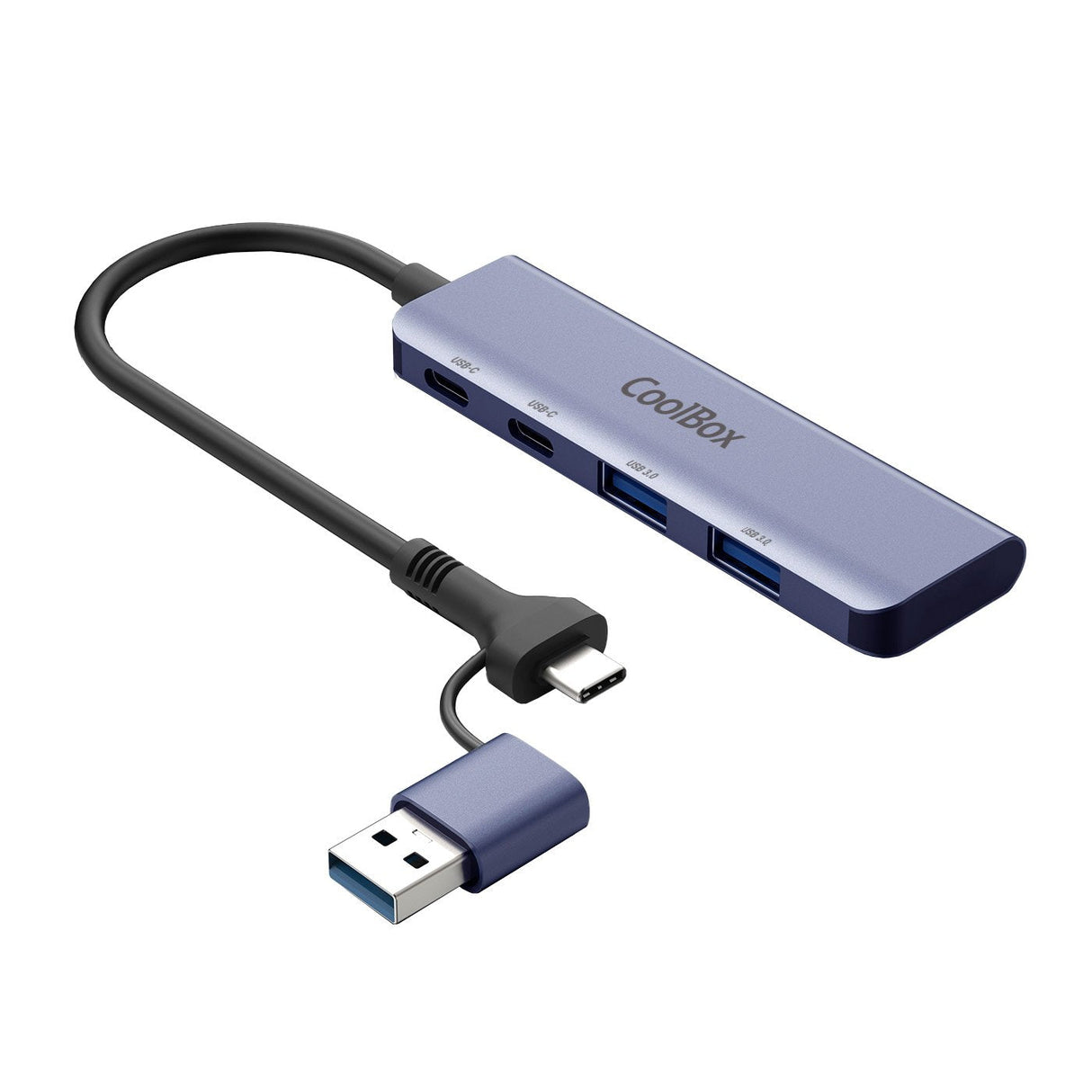Hub 4 Puertos Lite Usb (2xusb3.2 + 2xusb-C) Coolbox