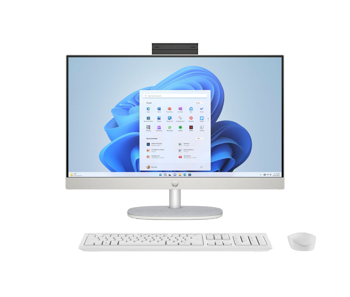 Pc All In One Hp 24-Cr0114ns I5-1335u, 16 Gb Ram, 512 Gb Ssd, Ssd, Iris® X?, Freedos, Blanco