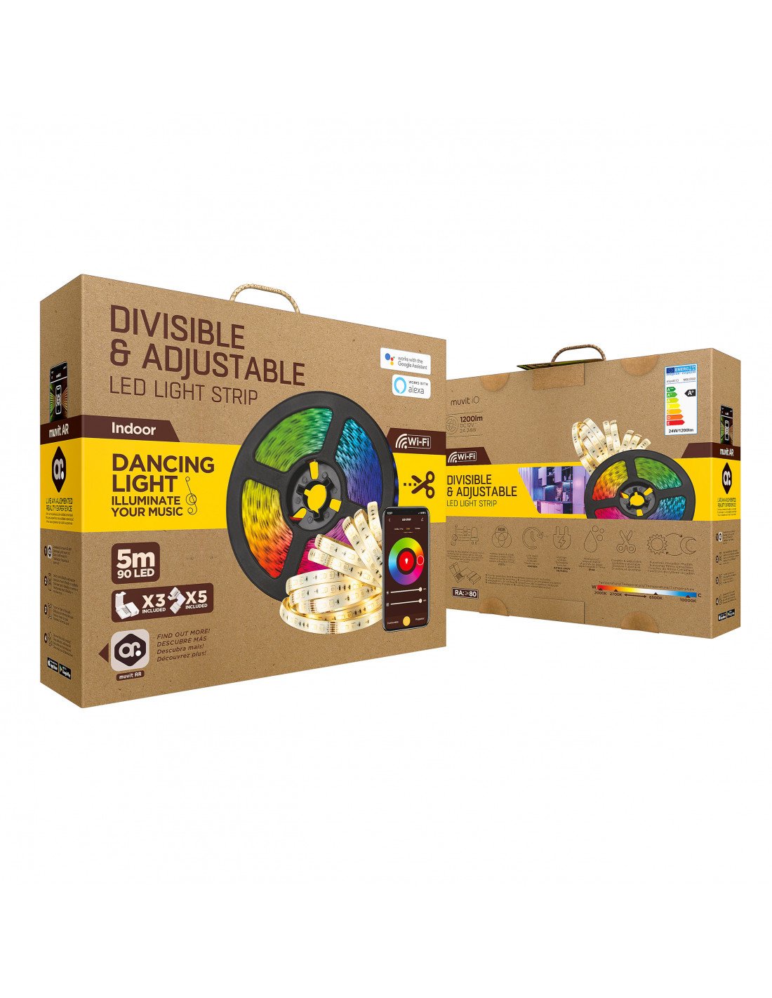 EAN 8426801164277 - Muvit MIOLST002 iluminación inteligente Tira de luz inteligente Wi-Fi 24 W imagen 6