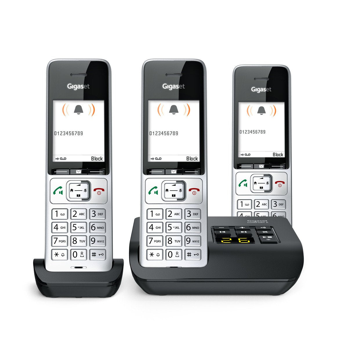 Gigaset Comfort 500a Trio Plata Negro Telefono