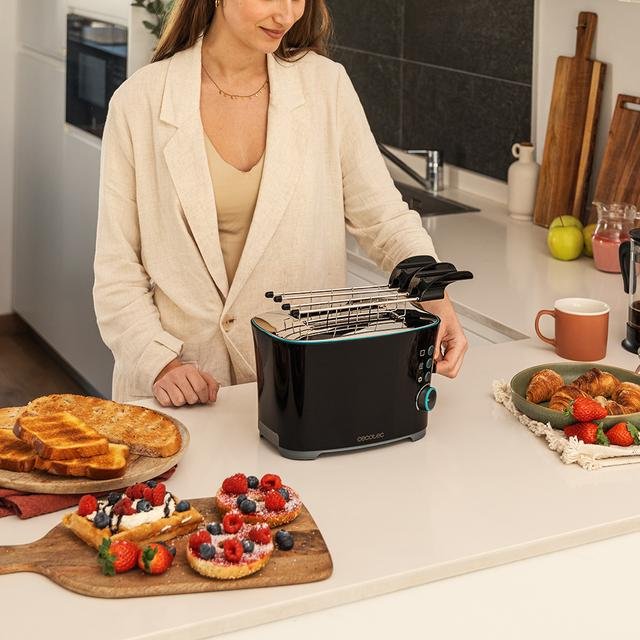 EAN 8435484021845 - Cecotec 02184 tostadora 7 2 rebanada(s) 650 W Negro, Acero inoxidable imagen 7