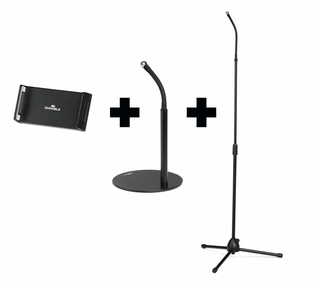 Durable Soporte Para Tablet Twim Combi Mesa Negro + Soporte De Suelo