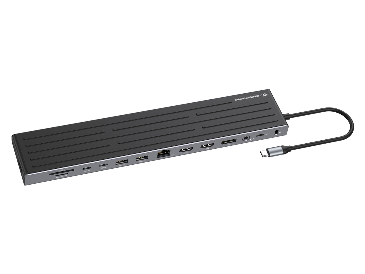 EAN 4015867241288 - Conceptronic DONN32B base para portátil y replicador de puertos Alámbrico USB 3.2 Gen 1 (3.1 Gen 1) Type- imagen 1
