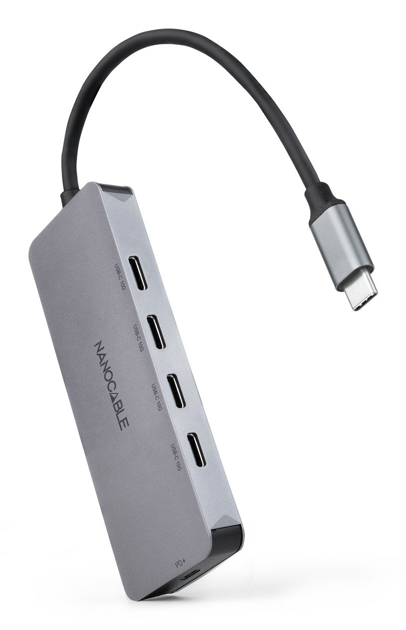 Hub Usb-C/M A 4xusb-C/H + Usb-C Pd 100w 10 Cm