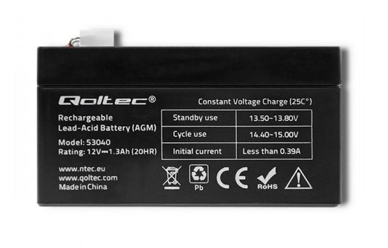 EAN 5901878530406 - Qoltec 53040 batería para sistema ups Sealed Lead Acid (VRLA) 12 V 1,3 Ah imagen 3