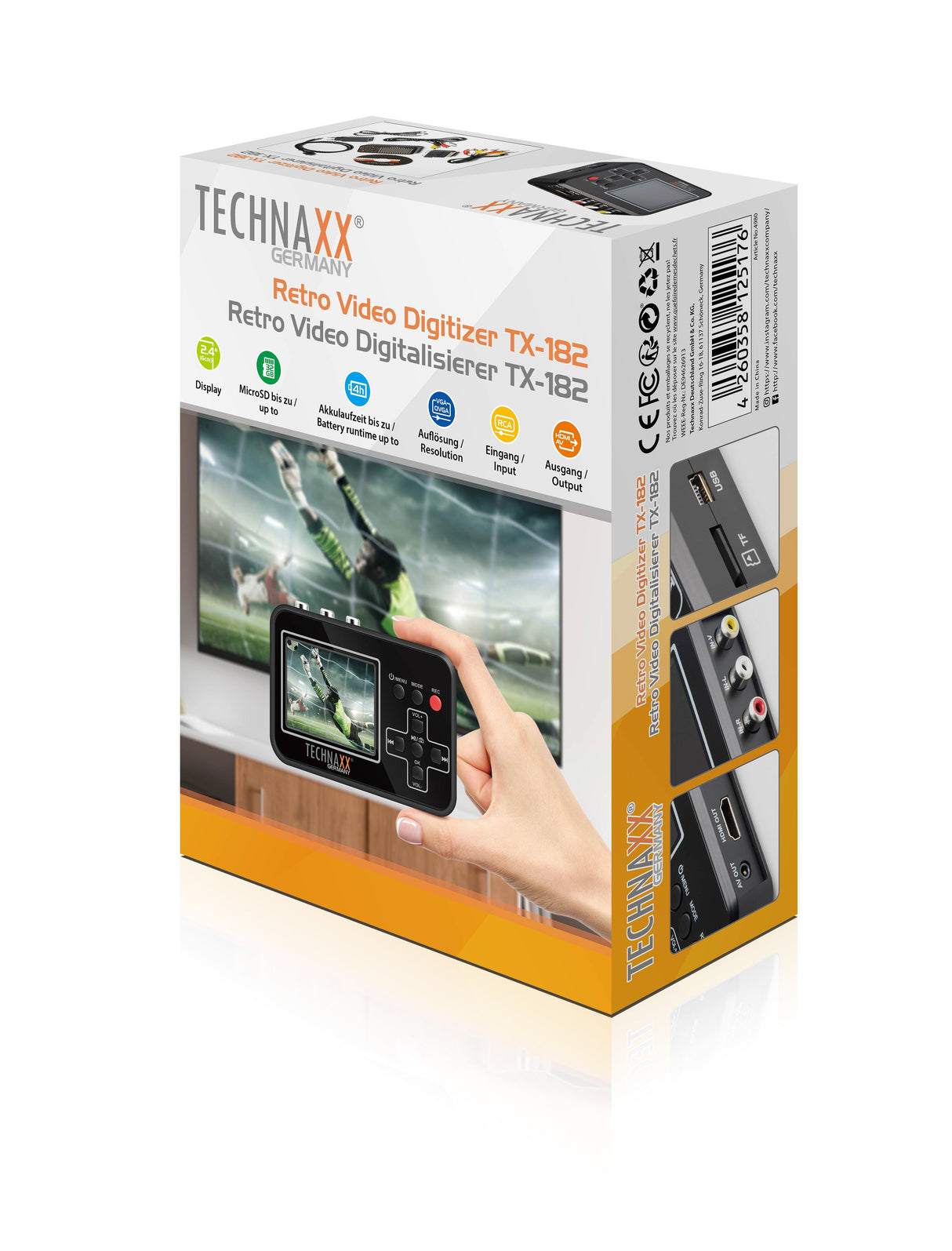 EAN 4260358125176 - Technaxx 4980 videograbador digital Negro imagen 2