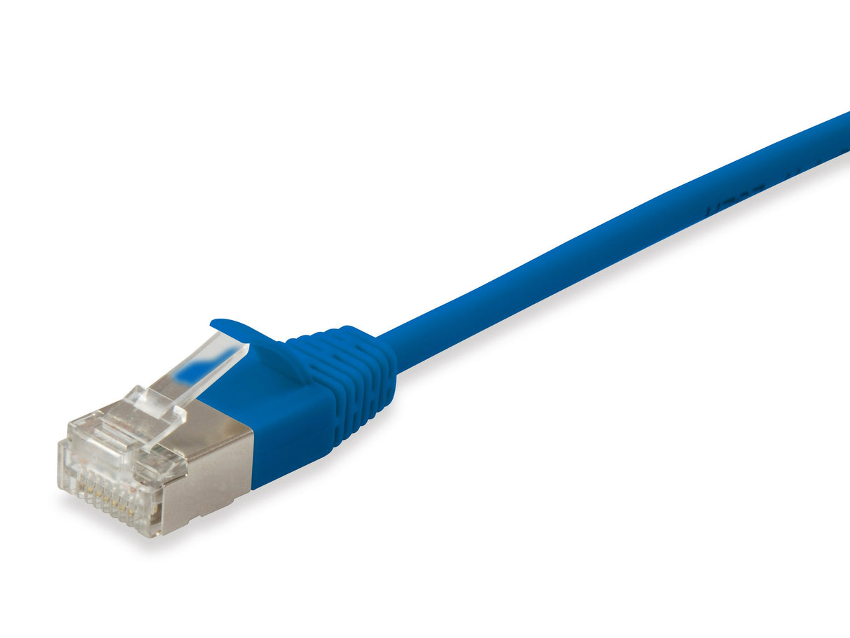 Equip Cable De Red Cat6a S/Ftp 2xrj45 0.25m Azul Slim Lszh