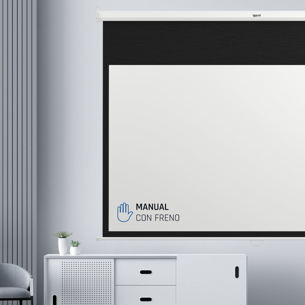 Iggual Pantalla Manual 16:9 92" 203x114 Cm