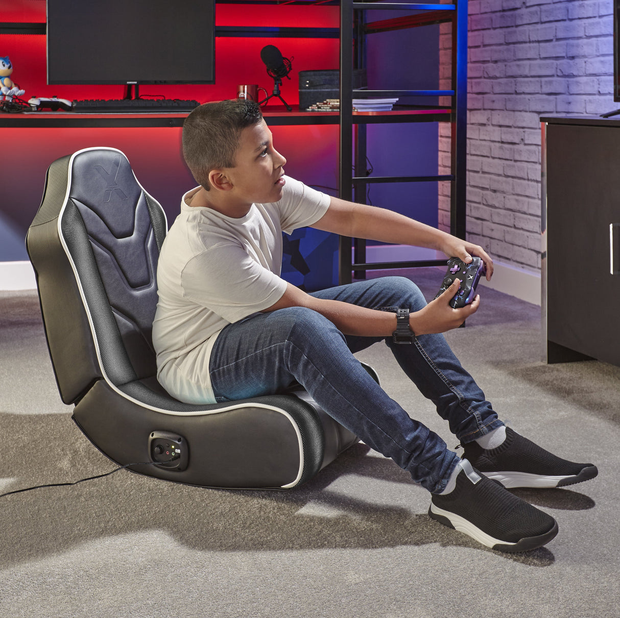 EAN 0094338514032 - X Rocker Chimera Silla gaming Negro, Blanco imagen 11