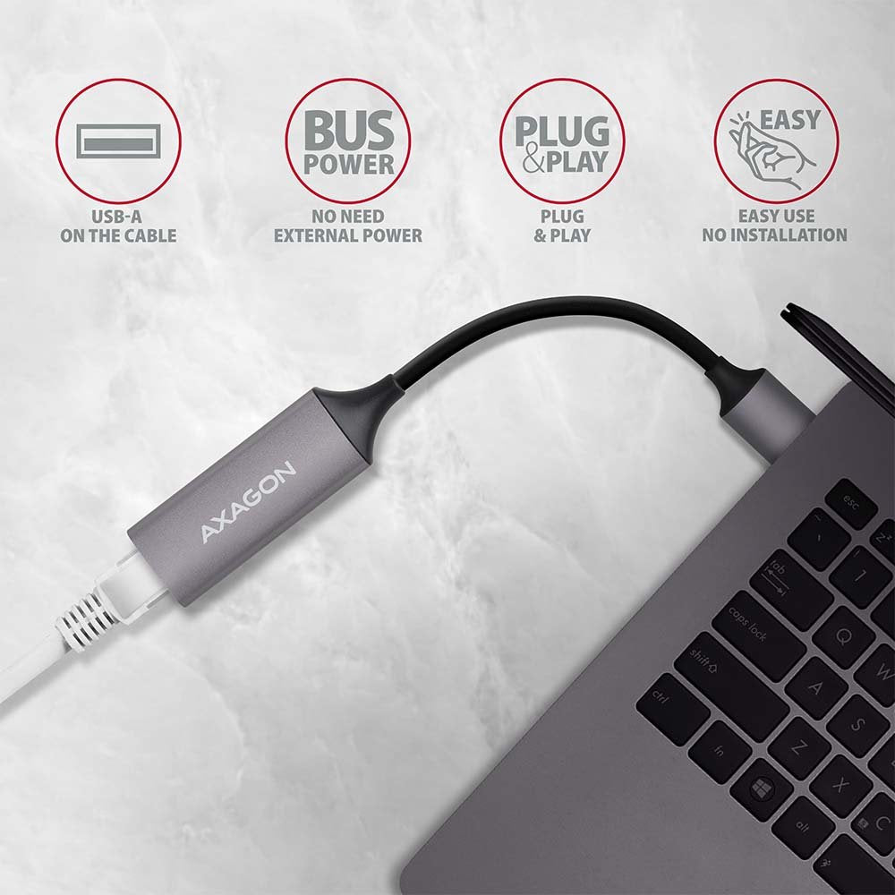 Axagon Adaptador Ade-Src Gigabit Ethernet 10/100/1000 - Usb 3.1 Tipo-C