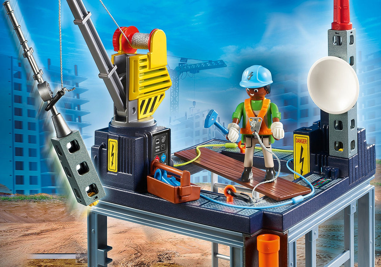 Playmobil 70816 Starter Pack Sitio De Construcción Con Grua