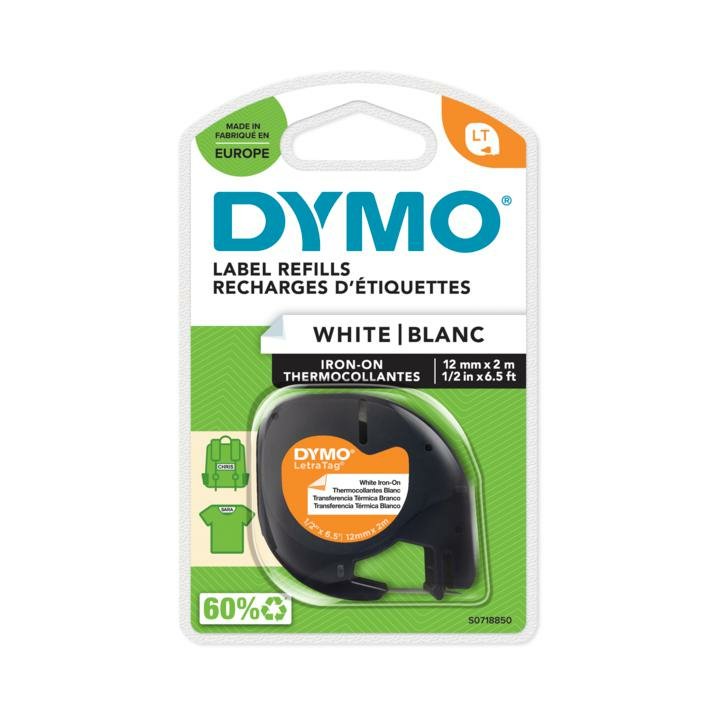 Cinta Rotuladora Autoadhesiva Para Ropa Dymo Plastico Negro-Blanco Para Rotuladoras Letratag