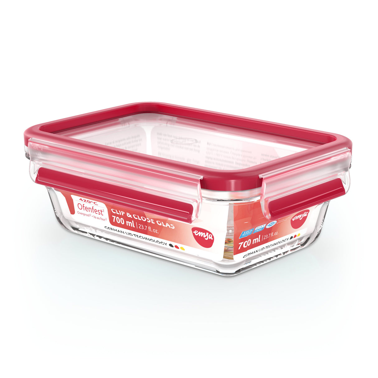 EAN 4009049540092 - EMSA CLIP & CLOSE N10406 Rectangular Caja 0,7 L Transparente 1 pieza(s) imagen 2