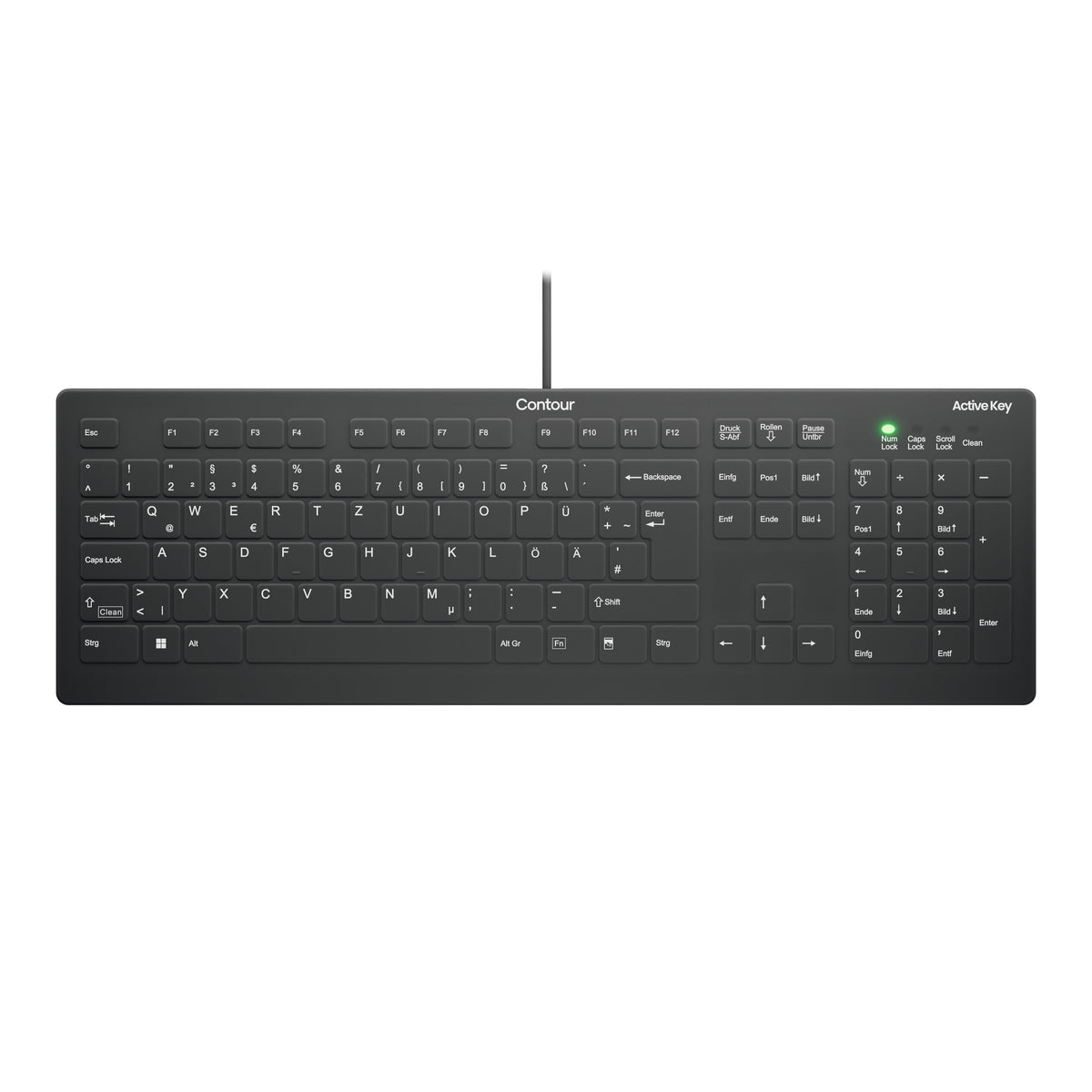 EAN 7061111384628 - Contour Design Active Key AK-C8112 teclado Médico USB QWERTZ Alemán Negro imagen 1