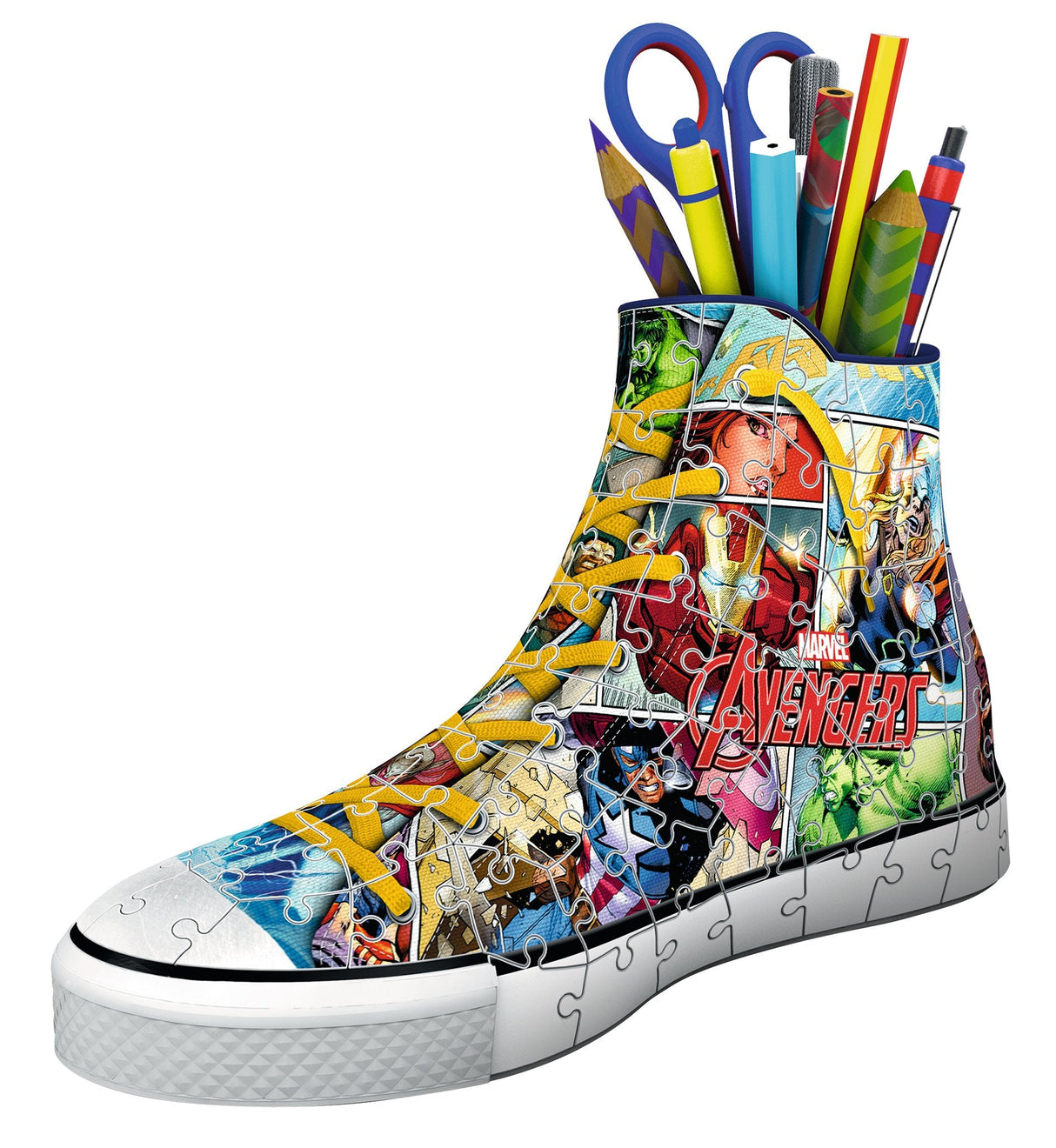 Portalapices 3d Zapatilla Los Vengadores Marvel 108pzs