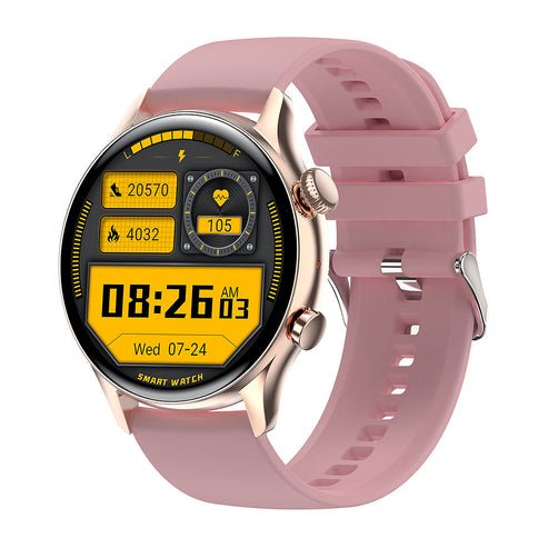 Smartwatch Colmi I30 Dorado Con Correa De Silicona Rosa