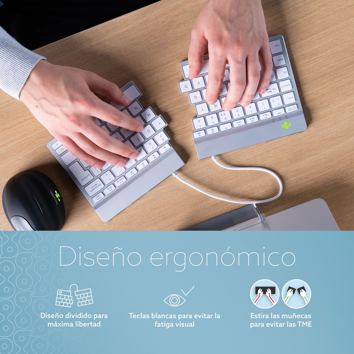 EAN 8719274491873 - R-Go Tools RGOSBDEWLWH teclado Oficina Alemán imagen 11