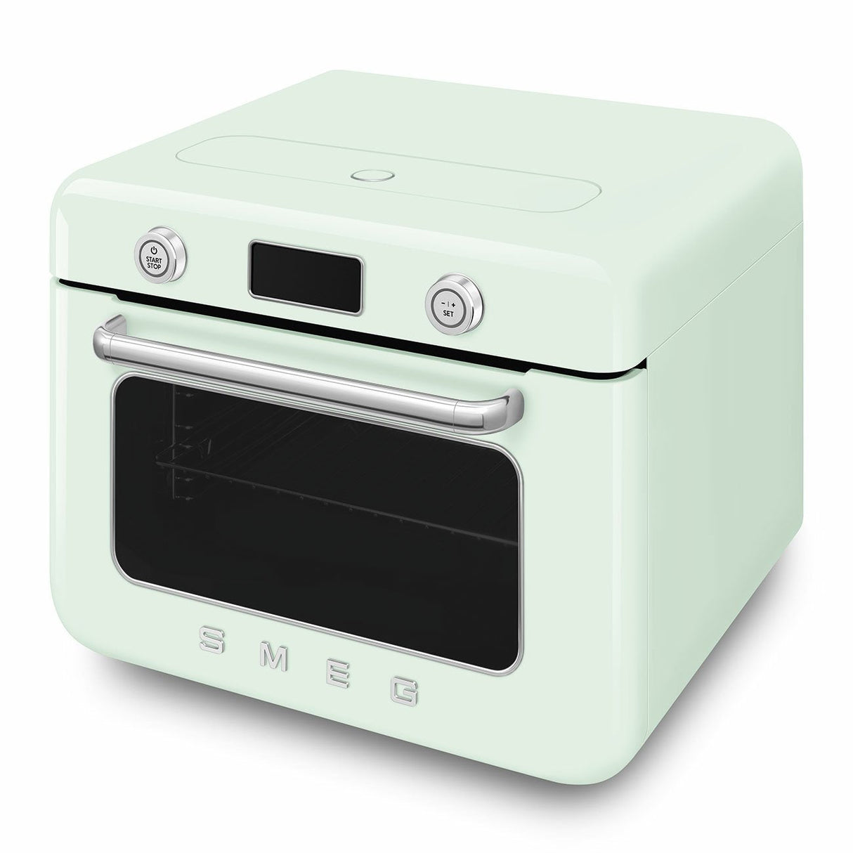 Horno Multifunción De Sobremesa Smeg Estilo Años 50 Con Tecnología Galileo Verde Cof01pgeu
