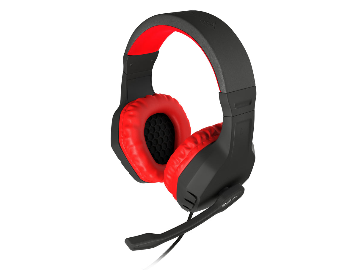 Auriculares Con Microfono Genesis Argon 200 Gaming Rojos Mini Jack 3.5mm X2