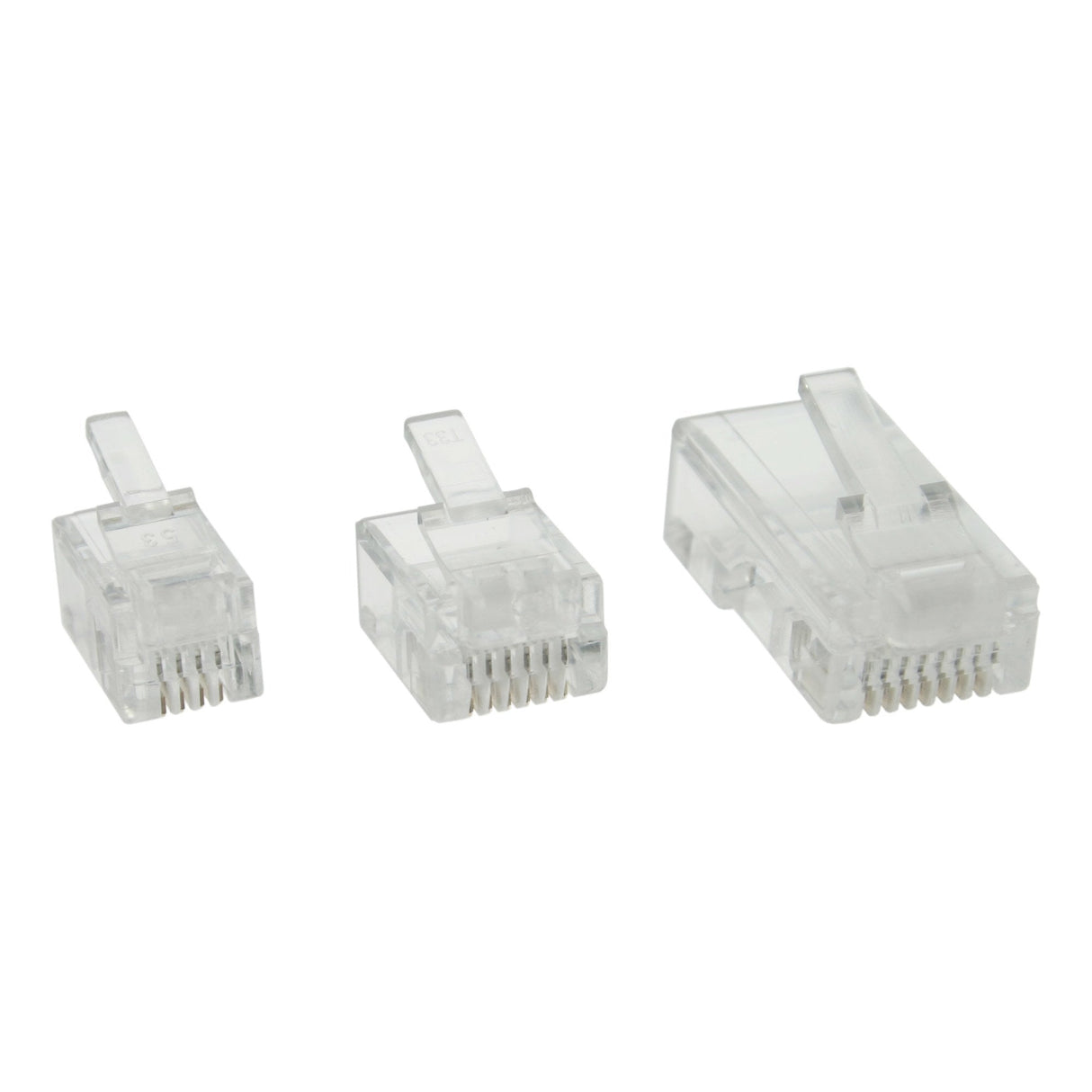Conector Modular Inline 8p8c Rj45 Para Crimpar A Cable Plano Isdn 100 Uds