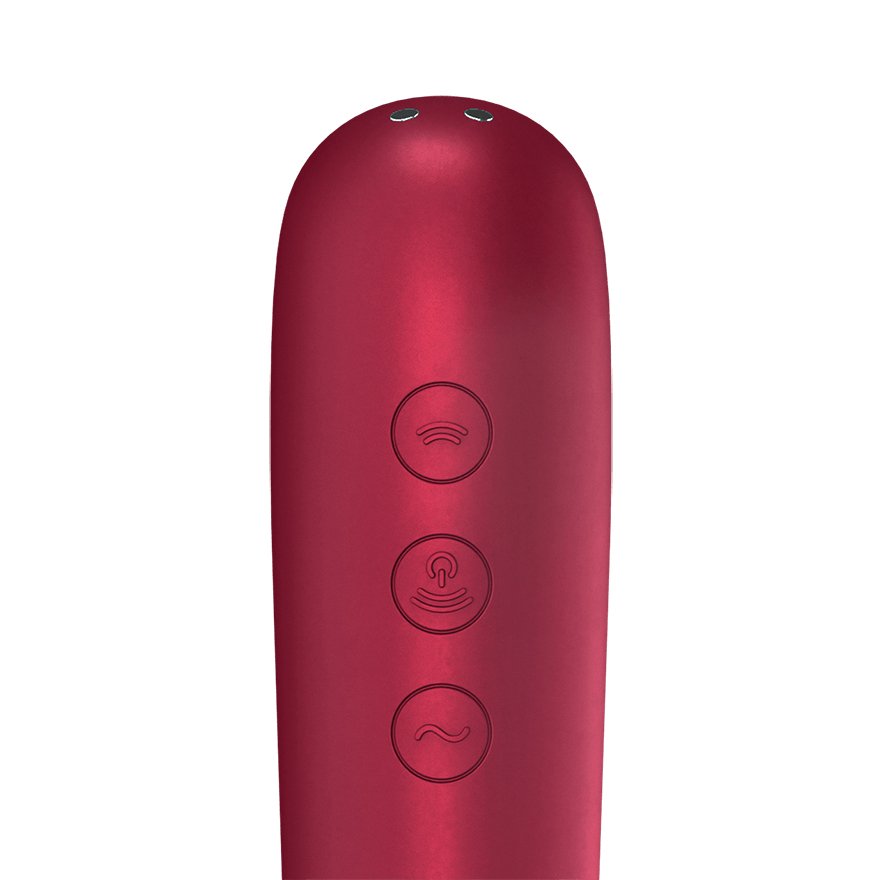 Satisfyer Dual Love Vibrador Y Succionador Con Aire Pulsado Rojo