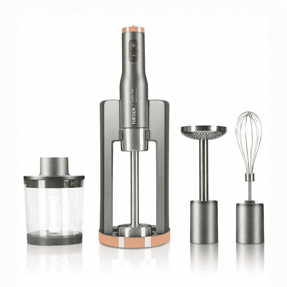 EAN 5608475016486 - Haeger HB-80C.024A licuadora Batidora de inmersión 800 W Gris, Acero inoxidable, Transparente imagen 1