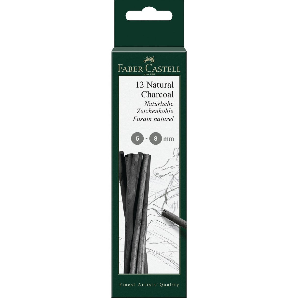 Faber-Camell Carbón Natural Pitt 5-8 Mm En Bk