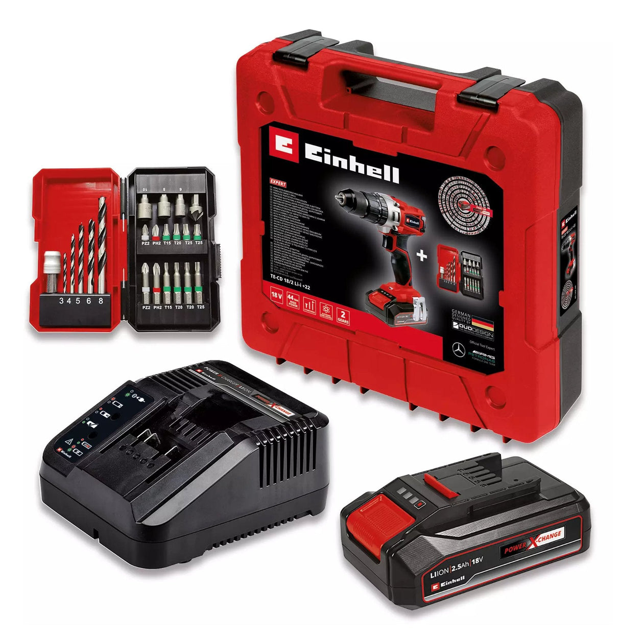 Taladro Percutor A Batería Einhell Te-Cd 18/2 Li-I +22, 18volt 4514220