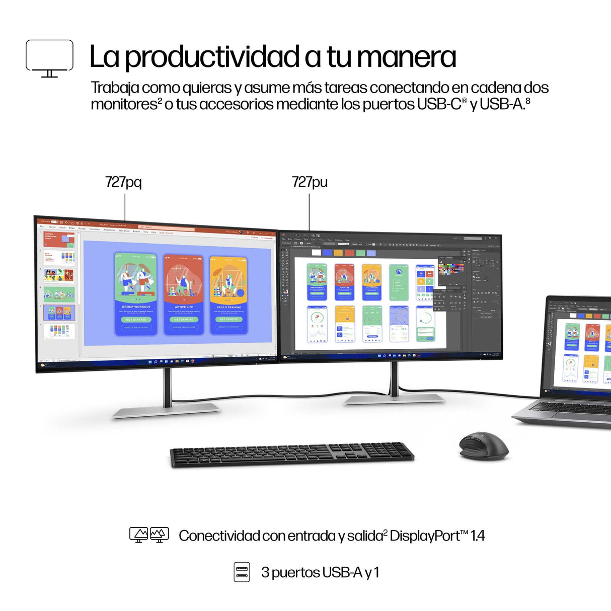 EAN 5715063476345 - HP Series 7 Pro 27 inch QHD Monitor - 727pq pantalla para PC 68,6 cm (27") 2560 x 1440 Pixeles Quad HD LC imagen 6