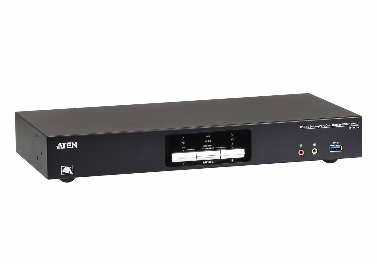 Aten Cs1942dp Switch Kvmp De Doble Pantalla Usb 3.0 4k Displayport De 2 Puertos