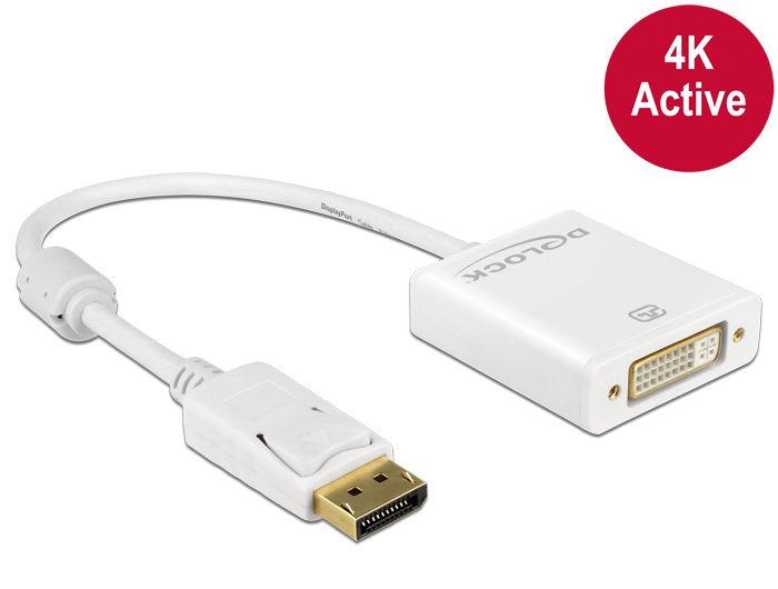 EAN 4043619626007 - DeLOCK 62600 adaptador de cable de vídeo 0,2 m DisplayPort DVI-I Blanco imagen 2
