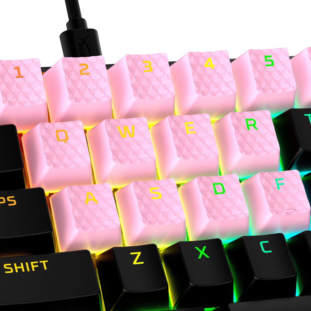 EAN 196188737330 - HyperX Rubber Keycaps - Gaming Accessory Kit - Pink (US Layout) Tecla imagen 5