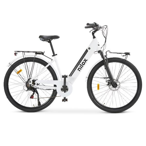 Nilox Nxebj7wh Bicicleta Eléctrica Blanco Aluminio 71,1 Cm (28") 27,5 Kg Litio Nxebj7wh