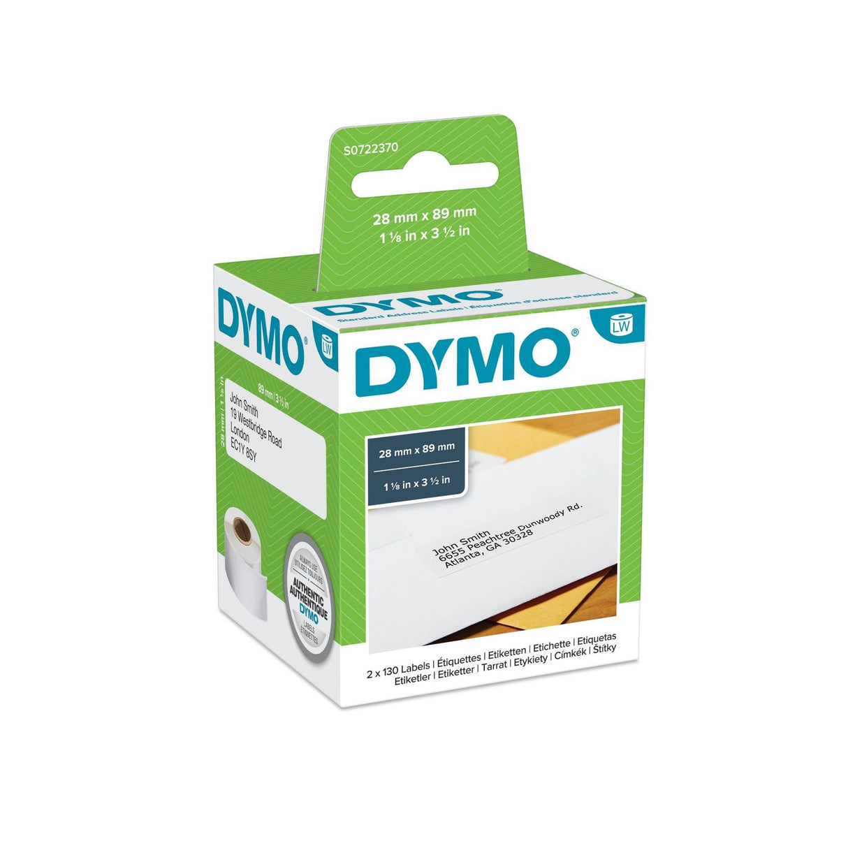 EAN 5411313990103 - DYMO LW - Standard Address Labels - 28 x 89 mm - S0722370 Blanco Etiqueta para impresora autoadhesiva imagen 1