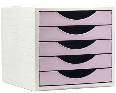 Archivo 2000 Módulo Organizador Ecogreen Sobremesa 5 Cajones 340x270x260 Reciclado Rosa Pastel