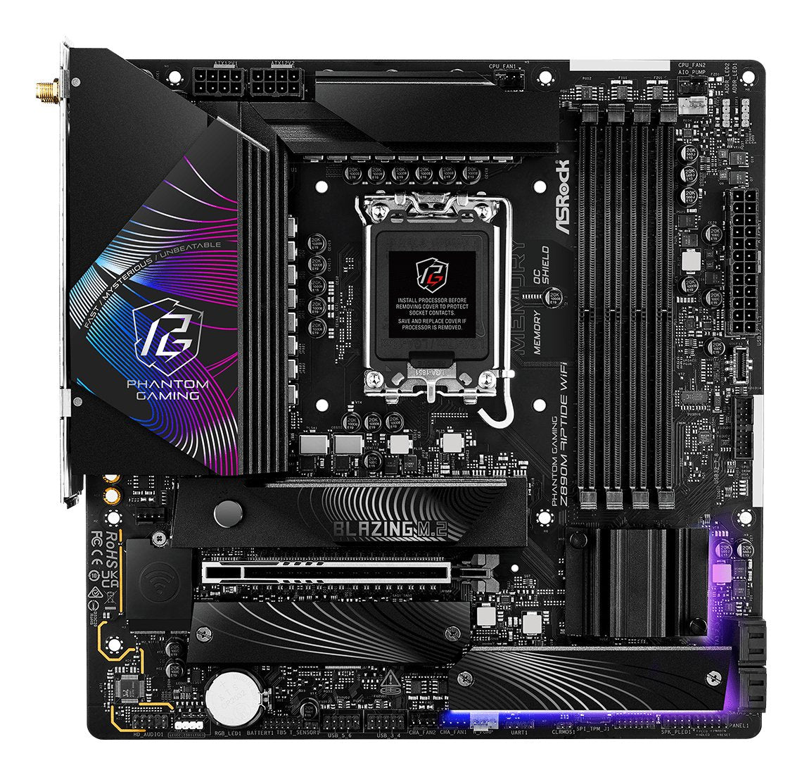 EAN 4710483949722 - Asrock Phantom Gaming Z890M Riptide WiFi Intel Z890 LGA 1851 (Socket V1) micro ATX imagen 2