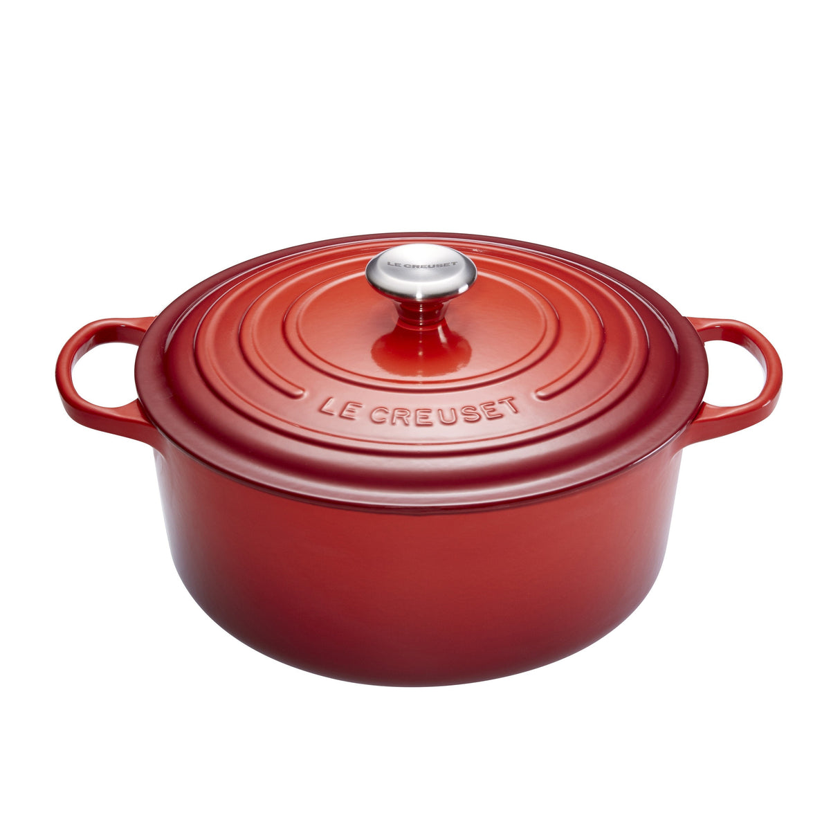 Le Creuset Signature Bräter Rund 26 Cm Kirschrot