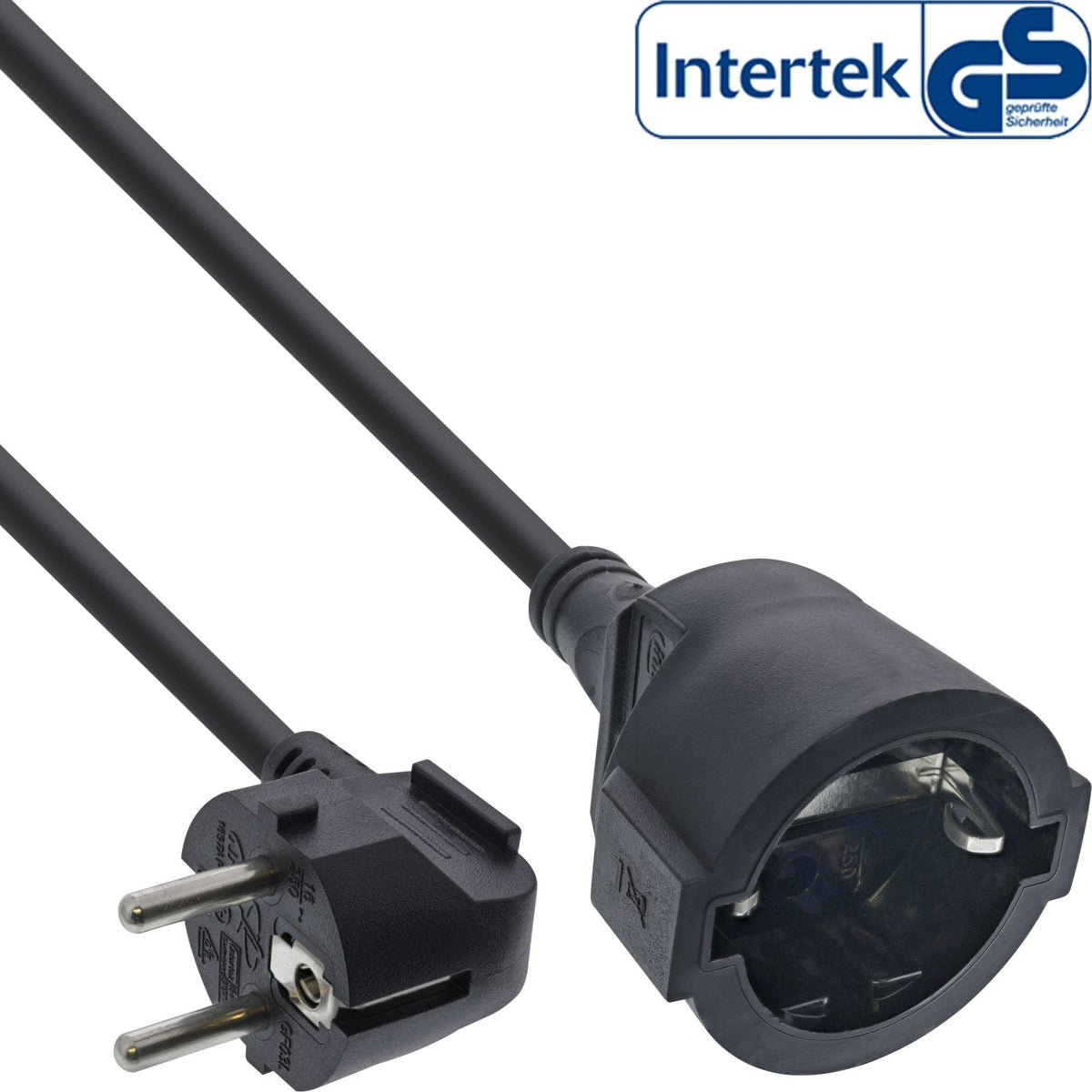 Inline® Power Cable De Extensión Angeld Type F Black 3m