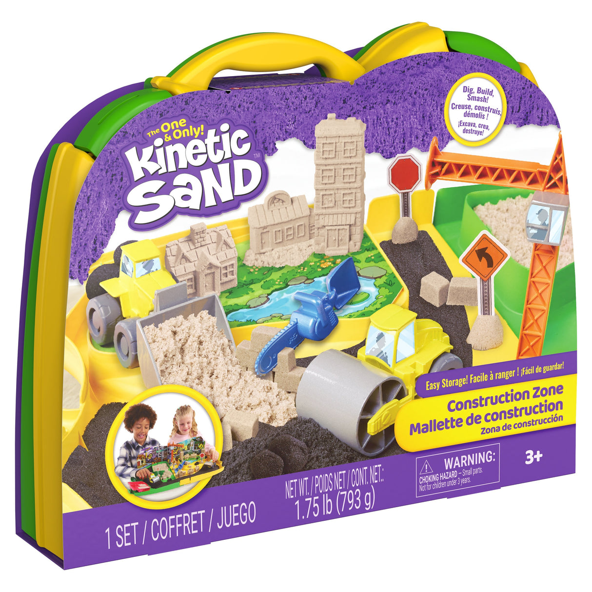 Spinmaster Kinetic Sand - Deluxe Baustellen-Koffer 6075775