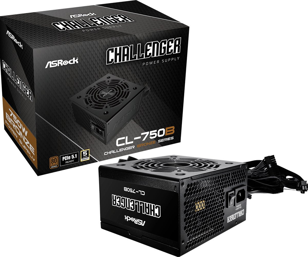 EAN 4710483948213 - Asrock Challenger CL-750B unidad de fuente de alimentación 750 W 20+4 pin ATX ATX Negro imagen 1