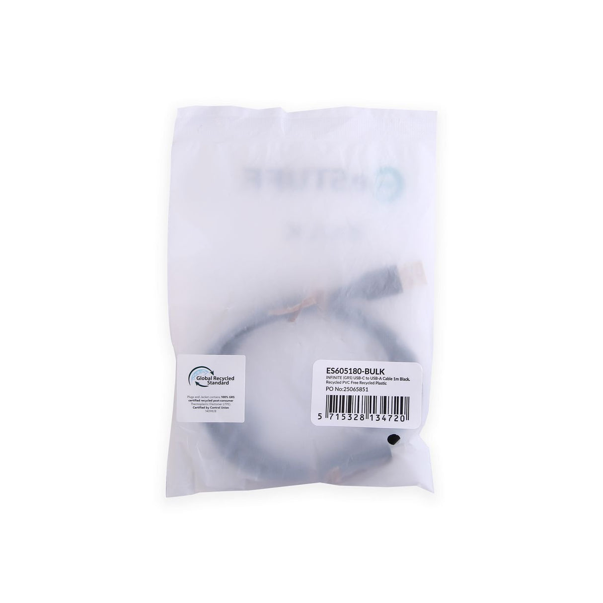 EAN 5715328134720 - eSTUFF ES605180-BULK cable USB USB 2.0 1 m USB C USB A 60 W Negro imagen 3