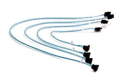 Supermicro 4 X Round Cable De Sata 0,56 M Negro, Azul, Blanco
