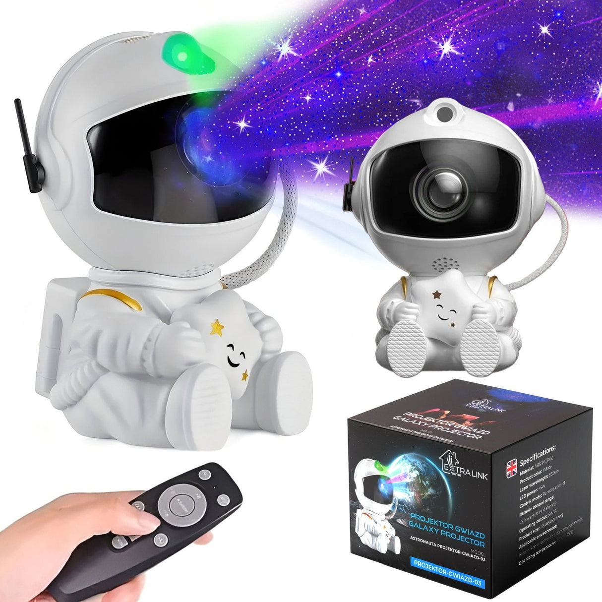 Extralink Home Mini Astronauta Projektor Gwiazd 03