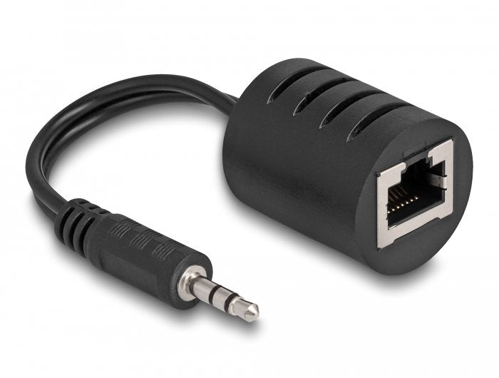 Delock Extensor De Audio Estéreo Rj45 Hembra A Conector Estéreo De 3,5 Mm Macho Cat.5 Hasta 50 M, Conjunto De 2 Piezas